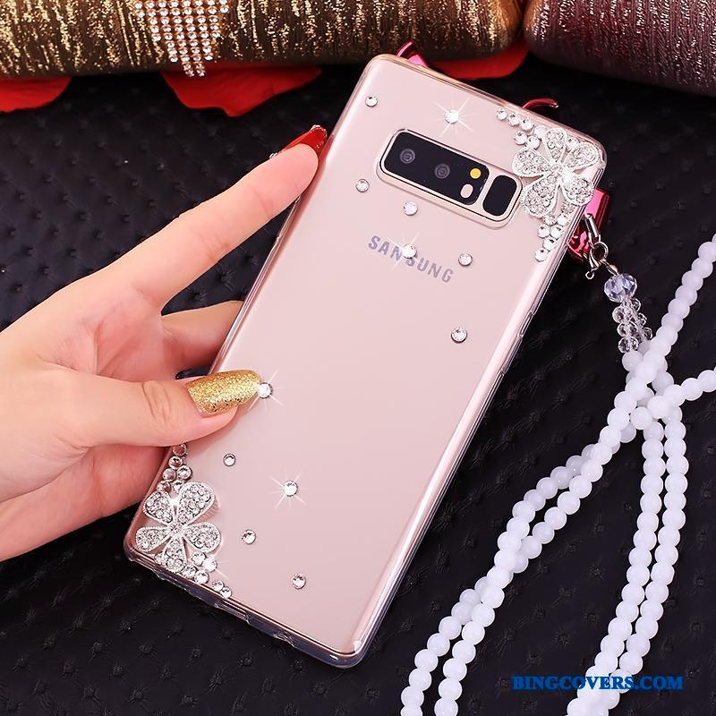 Samsung Galaxy Note 8 Etui Beskyttelse Cover Ring Stjerne Anti-fald Alt Inklusive Hængende Ornamenter