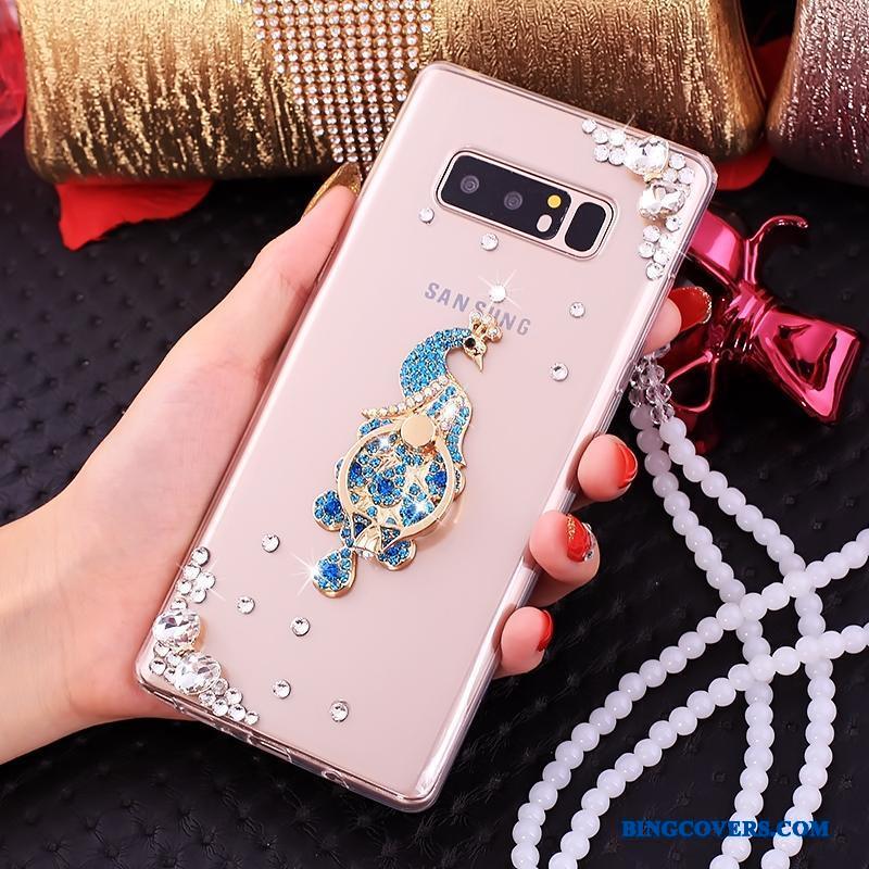 Samsung Galaxy Note 8 Etui Beskyttelse Cover Ring Stjerne Anti-fald Alt Inklusive Hængende Ornamenter