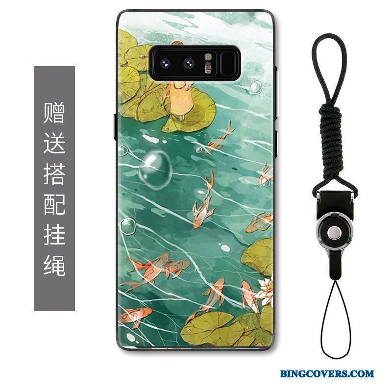 Samsung Galaxy Note 8 Etui Kreativ Relief Karpe Beskyttelse Kinesisk Stil Lyse Stjerne