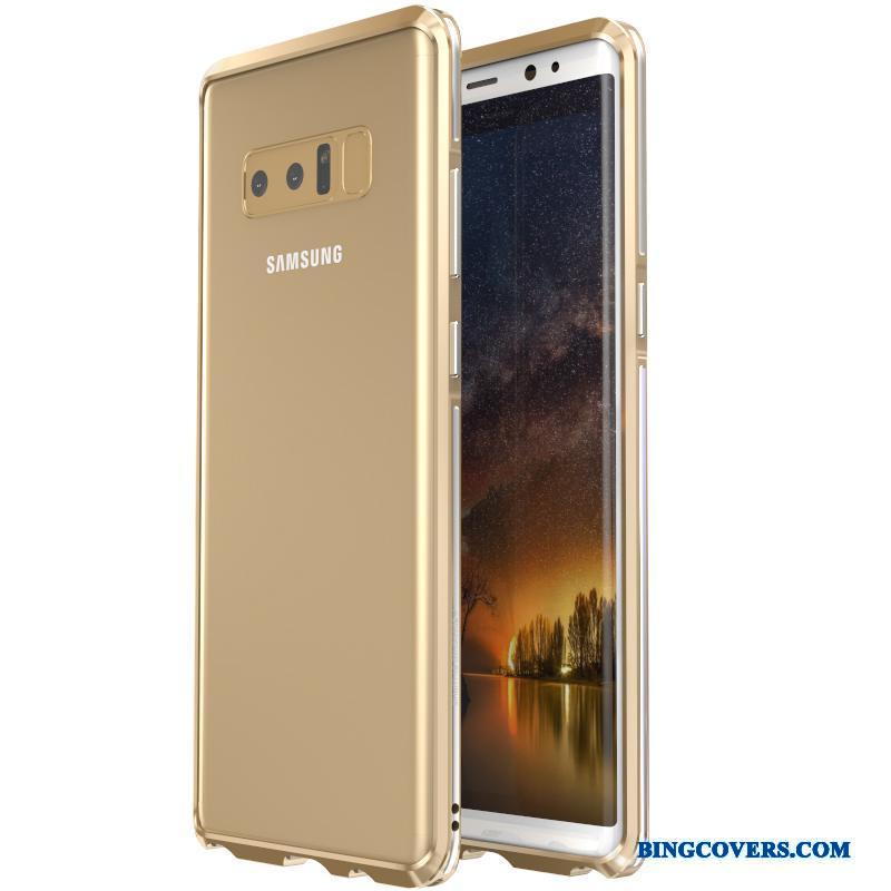 Samsung Galaxy Note 8 Etui Stjerne Ramme Elskeren Anti-fald Lilla Bicolored