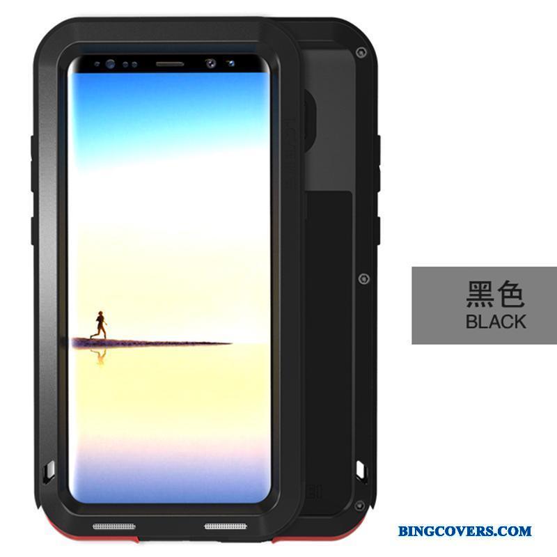 Samsung Galaxy Note 8 Etui Tre Forsvar Cover Beskyttelse Anti-fald Metal Alt Inklusive Stjerne