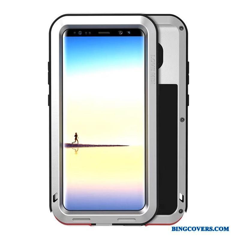 Samsung Galaxy Note 8 Gul Mobiltelefon Metal Etui Stjerne Beskyttelse Ramme