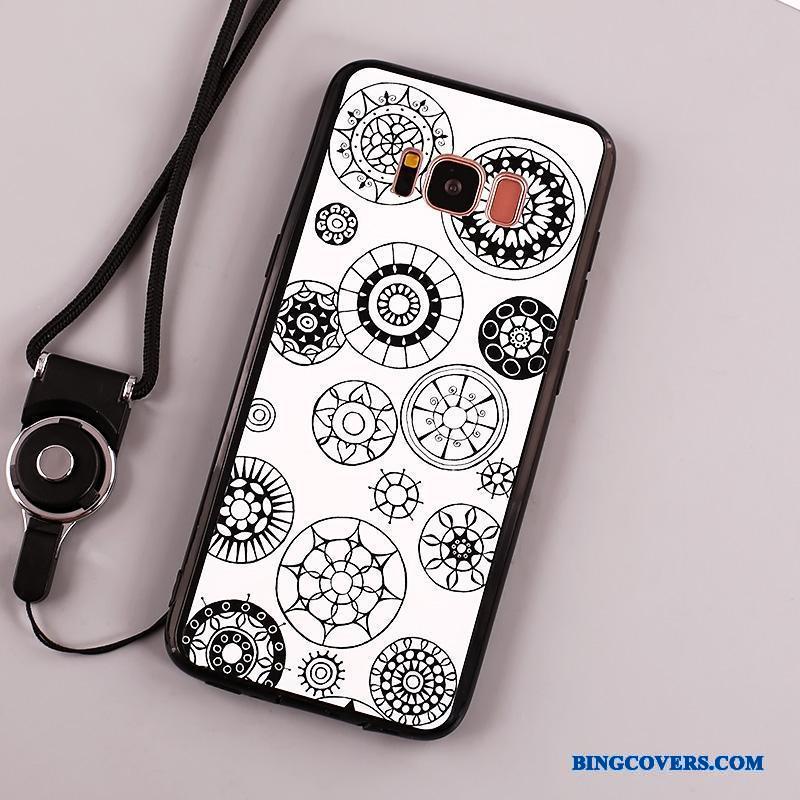 Samsung Galaxy Note 8 Hængende Ornamenter Anti-fald Hvid Telefon Etui Cover Stjerne Silikone