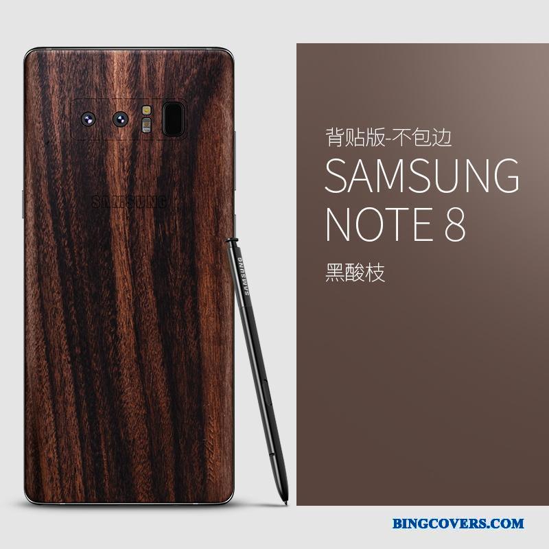 Samsung Galaxy Note 8 Massivt Træ Tasker Tynd Etui Beskyttelse Stjerne Cover