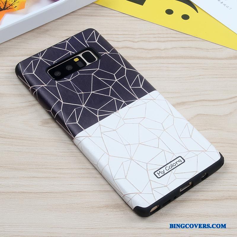 Samsung Galaxy Note 8 Silikone Kreativ Sort Hvid Cover Etui Stjerne