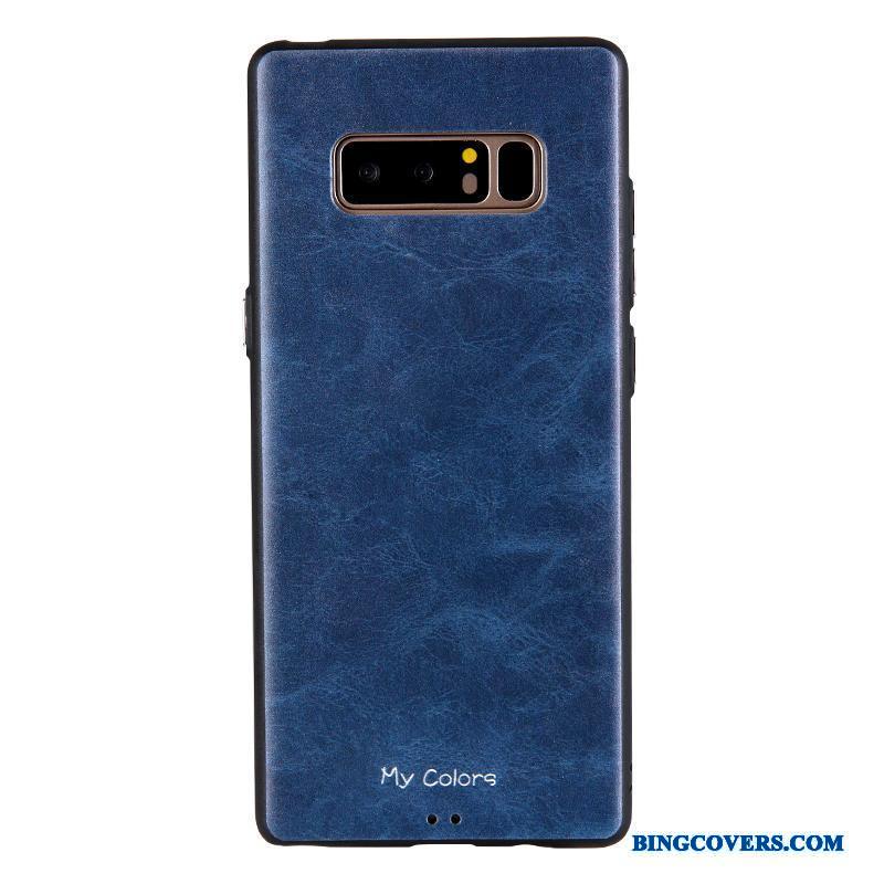 Samsung Galaxy Note 8 Silikone Telefon Etui Anti-fald Blød Cover Farve Nubuck