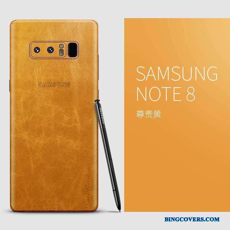 Samsung Galaxy Note 8 Stjerne Telefon Etui Alt Inklusive Ægte Læder Cover Kreativ Tynd