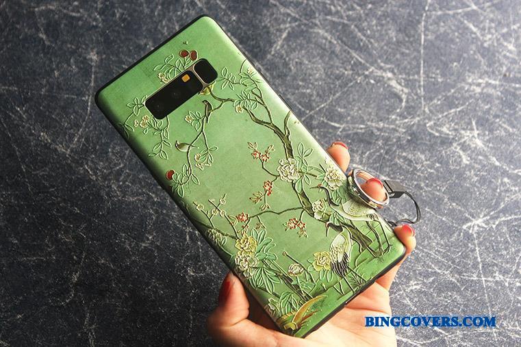 Samsung Galaxy Note 8 Telefon Etui Grøn Cover Ny Beskyttelse Blød Stjerne