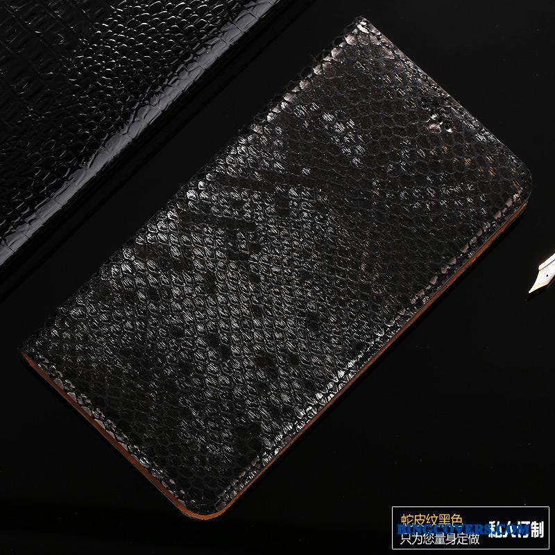 Samsung Galaxy Note 8 Telefon Etui Stjerne Sort Beskyttelse Ægte Læder Lædertaske Cover