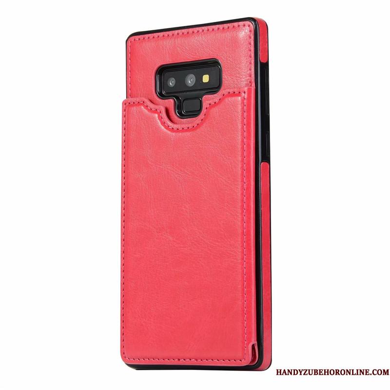 Samsung Galaxy Note 9 Etui Alt Inklusive Stjerne Blød Anti-fald Cover Rosa Guld Tegnebog