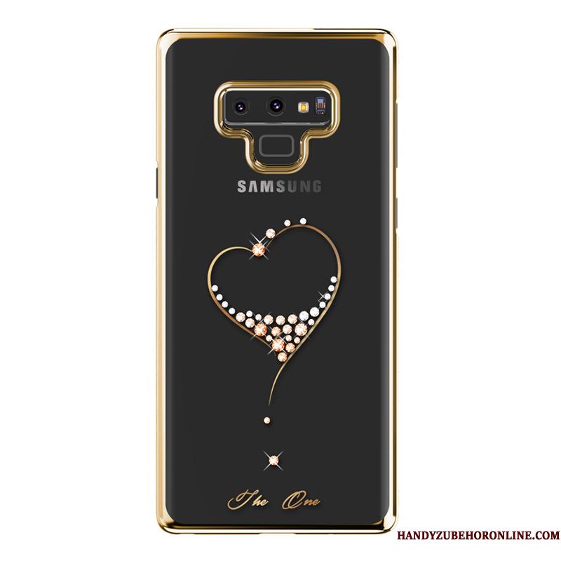 Samsung Galaxy Note 9 Etui Gennemsigtig Luksus Anti-fald Guld Beskyttelse Strass Stjerne