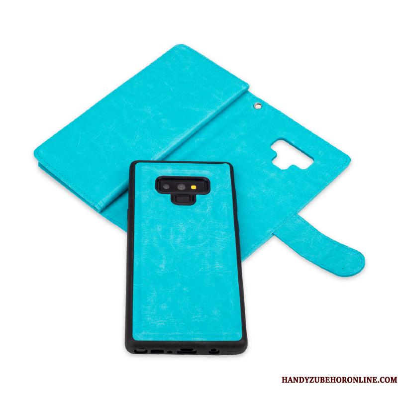 Samsung Galaxy Note 9 Etui Tegnebog Cover Folio Kort Lædertaske Ensartet Mobiltelefon
