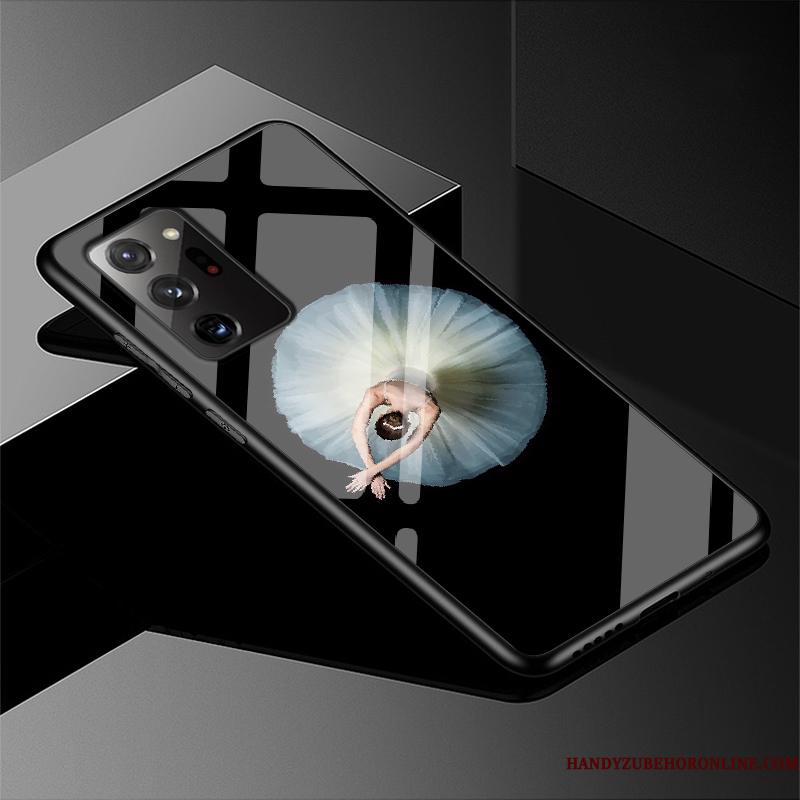 Samsung Galaxy Note20 Ultra Etui Anti-fald Rød Blød Beskyttelse Glas Tilpas Stjerne