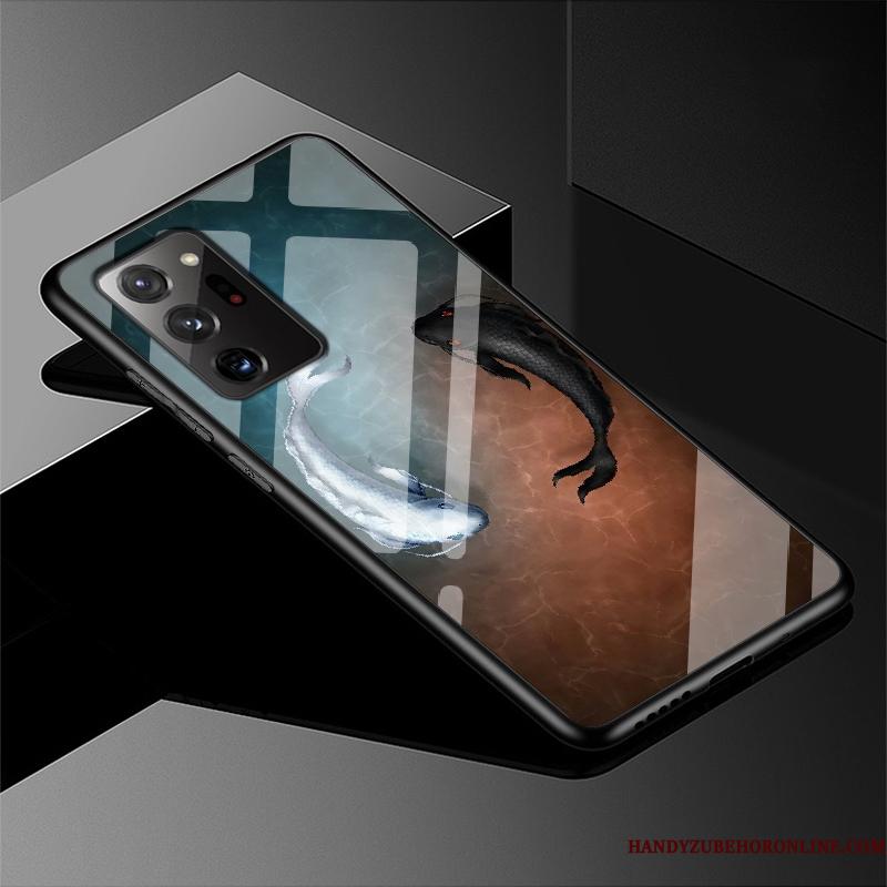 Samsung Galaxy Note20 Ultra Etui Anti-fald Rød Blød Beskyttelse Glas Tilpas Stjerne