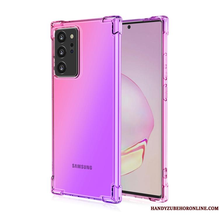 Samsung Galaxy Note20 Ultra Stjerne Gasbag Alt Inklusive Lilla Telefon Etui Anti-fald