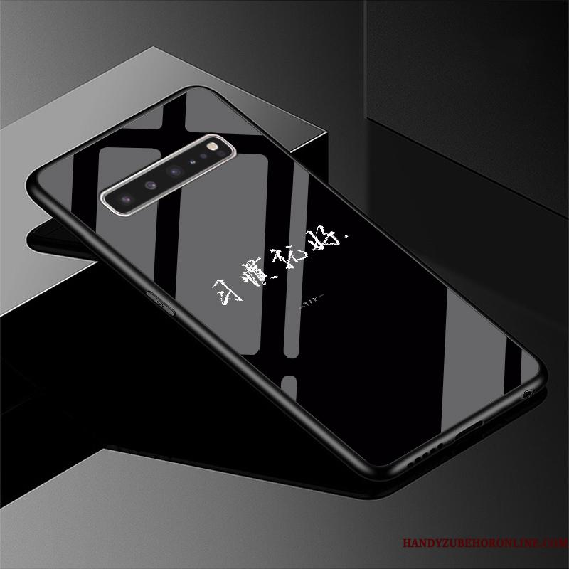 Samsung Galaxy S10 5g Glas Spejl Telefon Etui Cover Hård Anti-fald Blå