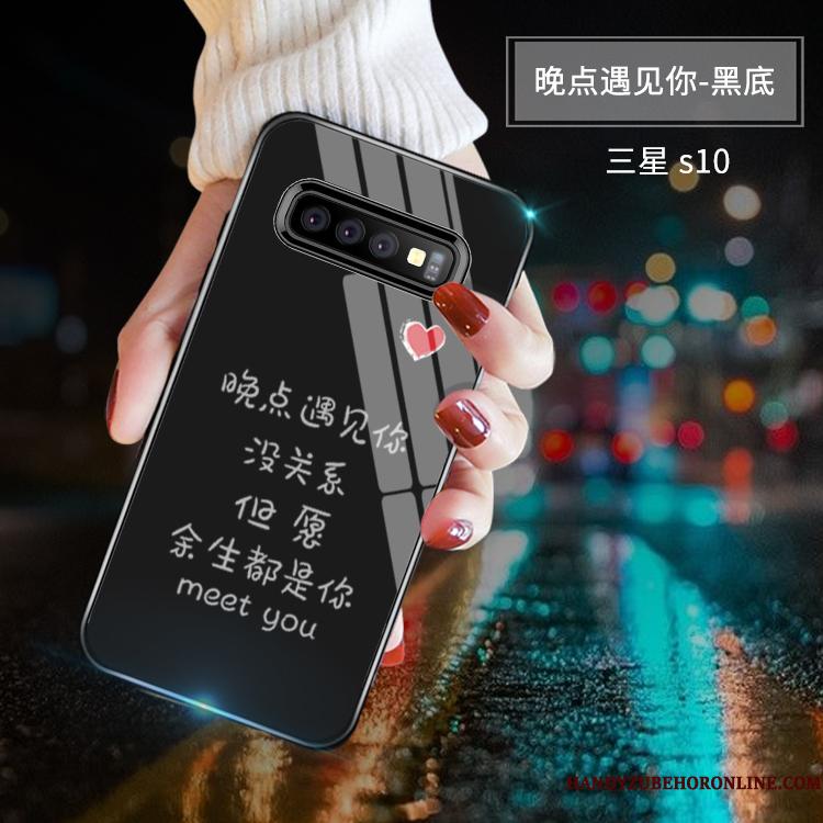 Samsung Galaxy S10 Cover Silikone Anti-fald Glas Kreativ Af Personlighed Telefon Etui