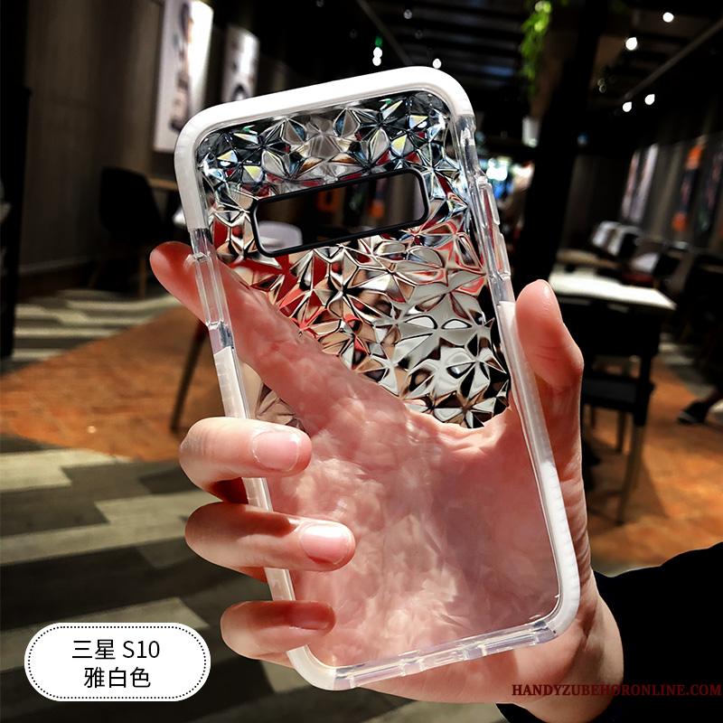Samsung Galaxy S10 Gennemsigtig Hvid Telefon Etui Ny Silikone Alt Inklusive Cover