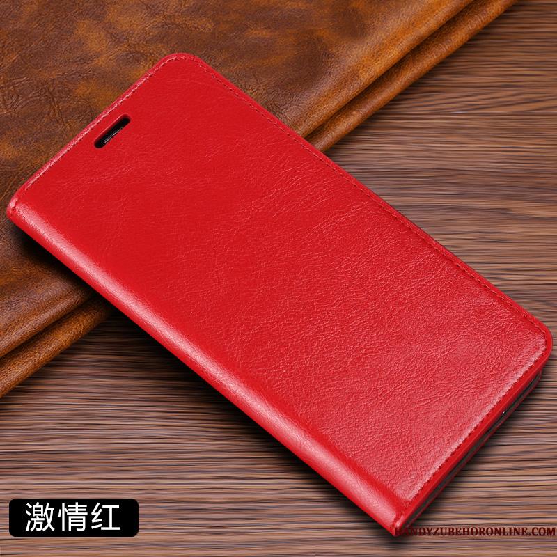 Samsung Galaxy S20 Etui Cover Beskyttelse Ægte Læder Folio I Hånden Rød Mobiltelefon