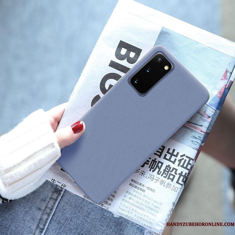 Samsung Galaxy S20 Rød Stjerne Anti-fald Nubuck Tynd Etui Telefon