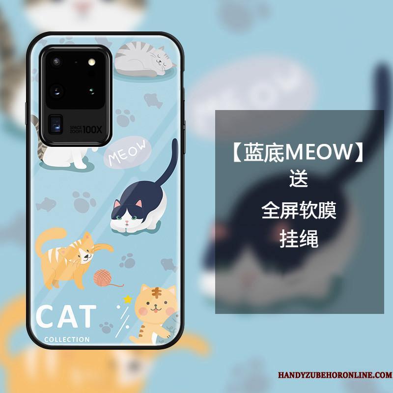 Samsung Galaxy S20 Ultra Alt Inklusive Anti-fald Kat Beskyttelse Cover Telefon Etui Stjerne