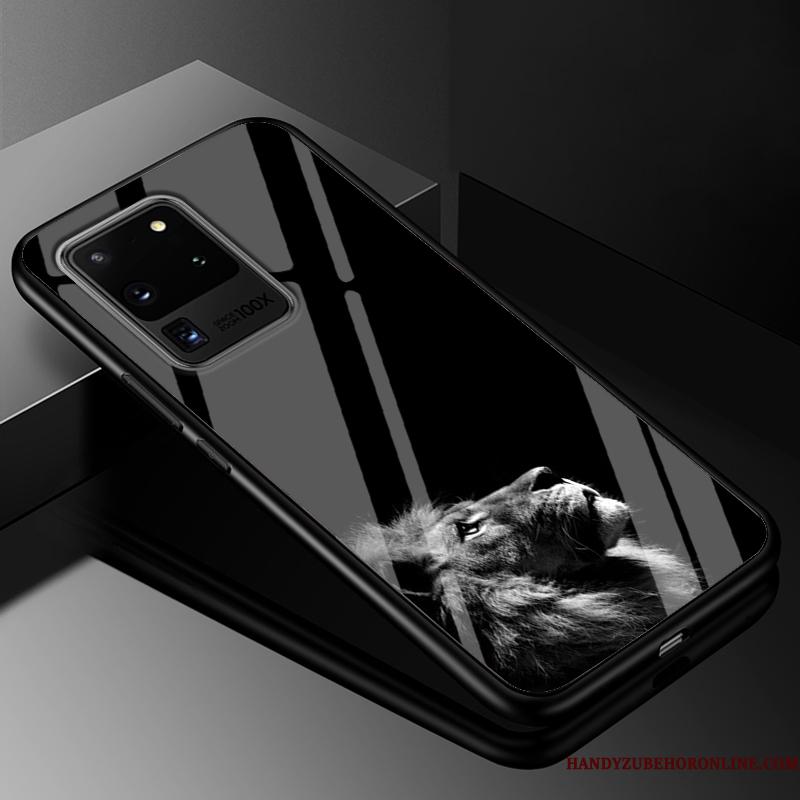 Samsung Galaxy S20 Ultra Telefon Etui Af Personlighed Sort Beskyttelse Hård Alt Inklusive Glas