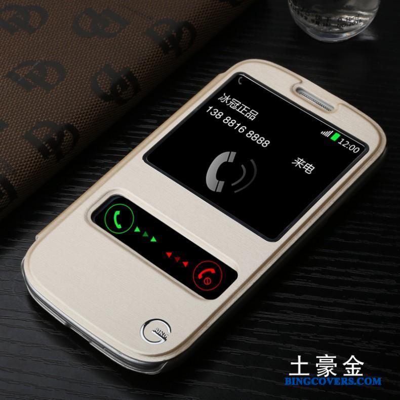 Samsung Galaxy S3 Beskyttelse Telefon Etui Hvid Stjerne Mobiltelefon Cover Lædertaske