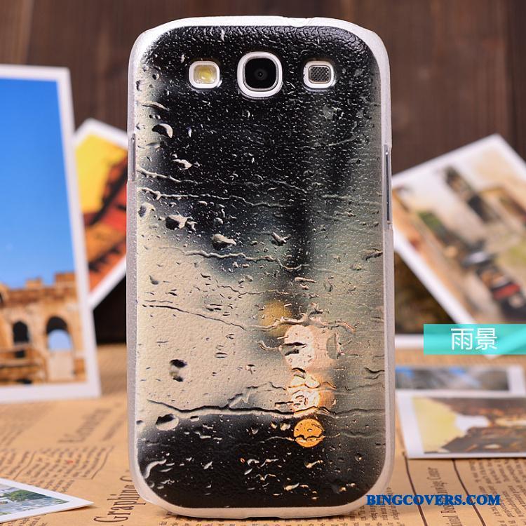 Samsung Galaxy S3 Malet Telefon Etui Tilbehør Stjerne Læder Gul Mønster