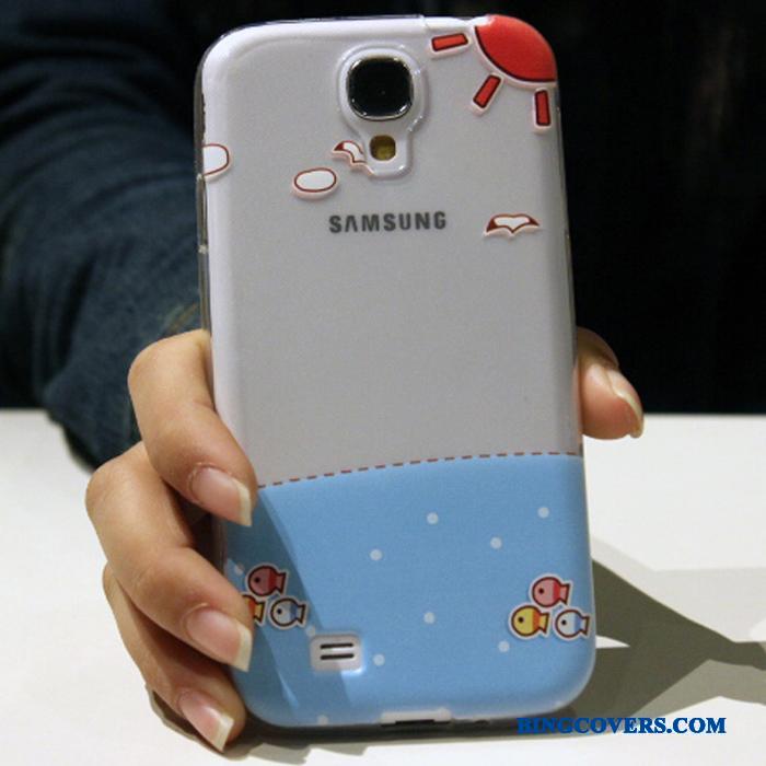 Samsung Galaxy S4 Beskyttelse Cover Cartoon Smuk Blå Stjerne Telefon Etui