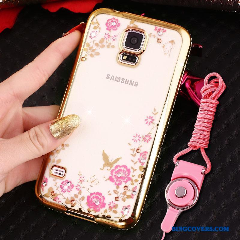 Samsung Galaxy S4 Etui Stjerne Telefon Mobiltelefon Guld Cover Beskyttelse