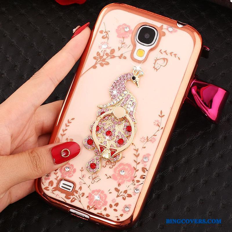 Samsung Galaxy S4 Rosa Guld Telefon Etui Strass Stjerne Silikone Cover Beskyttelse