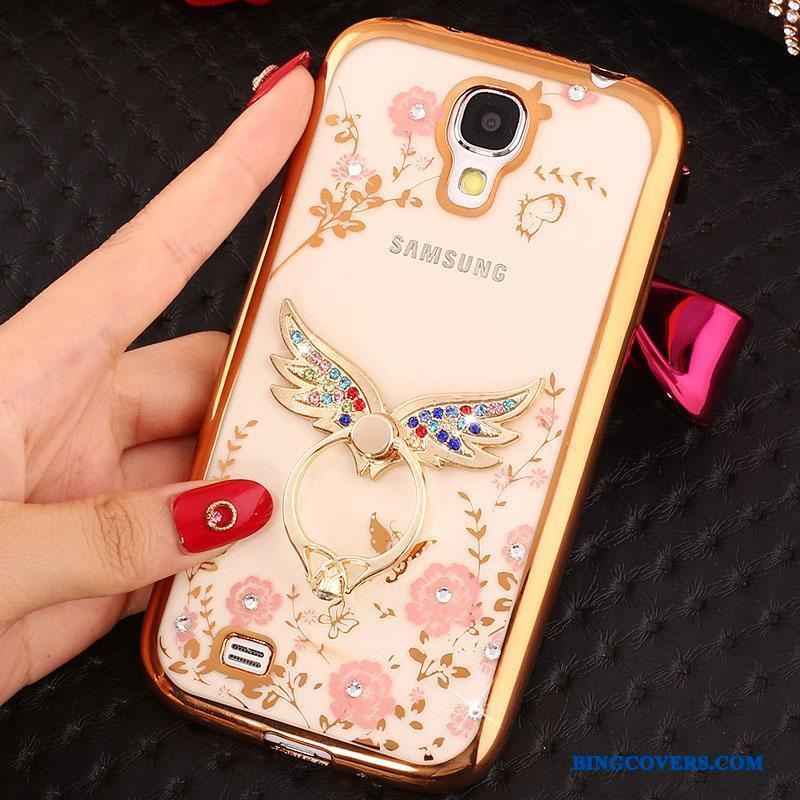 Samsung Galaxy S4 Rosa Guld Telefon Etui Strass Stjerne Silikone Cover Beskyttelse