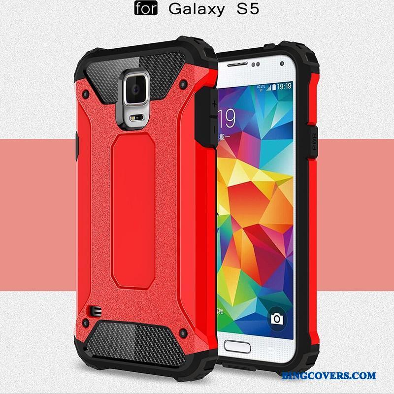 Samsung Galaxy S5 Nubuck Cover Silikone Telefon Etui Alt Inklusive Bagdæksel Trend