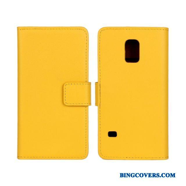 Samsung Galaxy S5 Stjerne Cover Orange Etui Telefon Lædertaske Beskyttelse