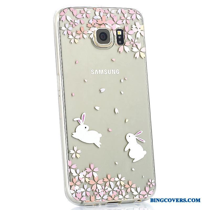 Samsung Galaxy S6 Beskyttelse Farve Blød Telefon Etui Gennemsigtig Cartoon Anti-fald