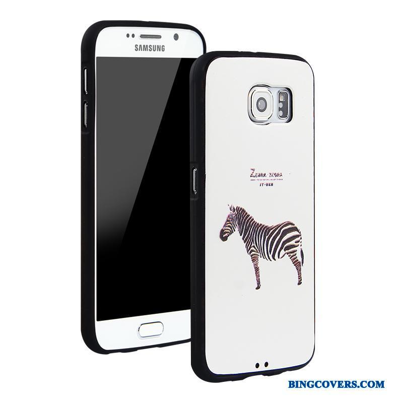 Samsung Galaxy S6 Beskyttelse Trend Cover Telefon Etui Silikone Stjerne Hvid