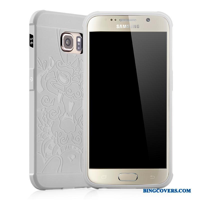 Samsung Galaxy S6 Business Sort Beskyttelse Gasbag Telefon Etui Relief Lys