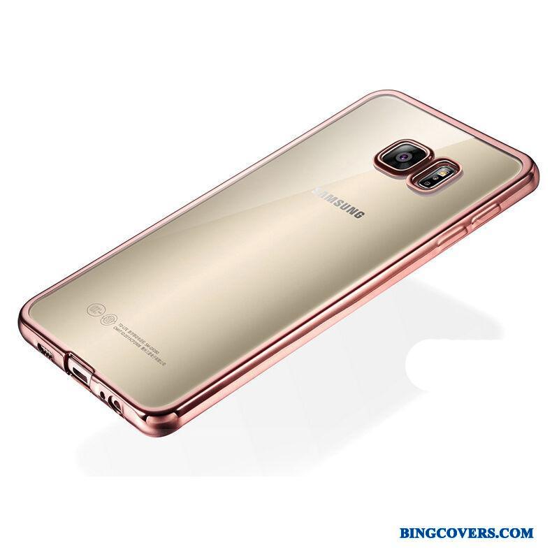 Samsung Galaxy S6 Cover Beskyttelse Belægning Telefon Etui Blød Silikone Guld