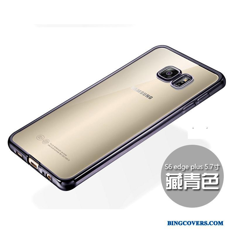 Samsung Galaxy S6 Edge + Anti-fald Silikone Telefon Etui Guld Cover Blød Stjerne