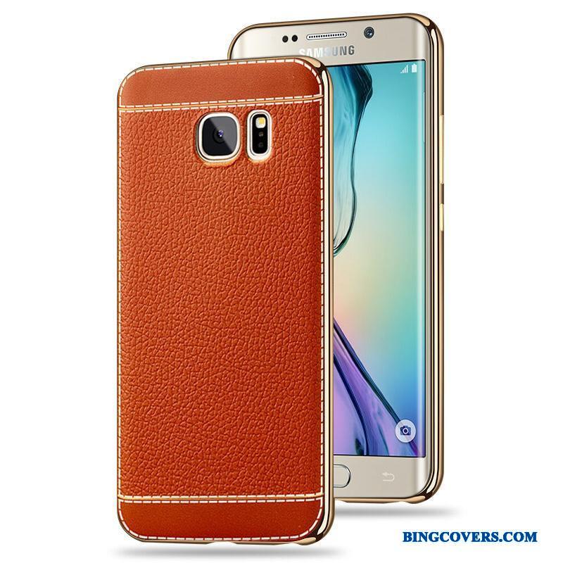 Samsung Galaxy S6 Edge Beskyttelse Anti-fald Belægning Telefon Etui Rød Blød Stjerne