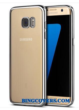 Samsung Galaxy S6 Edge + Cover Blød Beskyttelse Stjerne Telefon Etui Guld Silikone