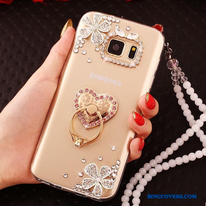 Samsung Galaxy S6 Edge + Guld Beskyttelse Cover Stor Stjerne Telefon Etui
