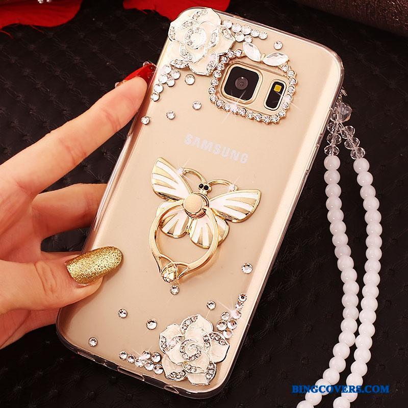 Samsung Galaxy S6 Edge + Guld Beskyttelse Cover Stor Stjerne Telefon Etui
