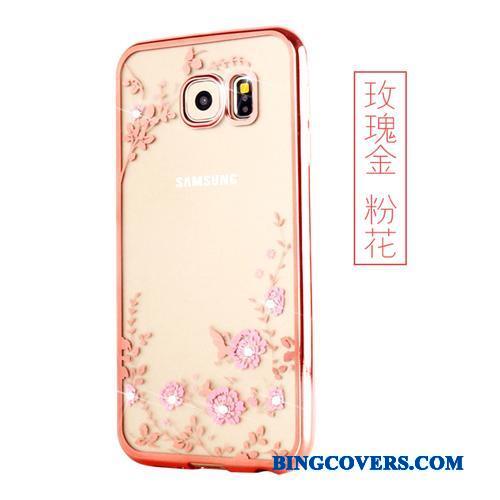 Samsung Galaxy S6 Edge + Guld Stjerne Beskyttelse Gennemsigtig Blød Mobiltelefon Etui