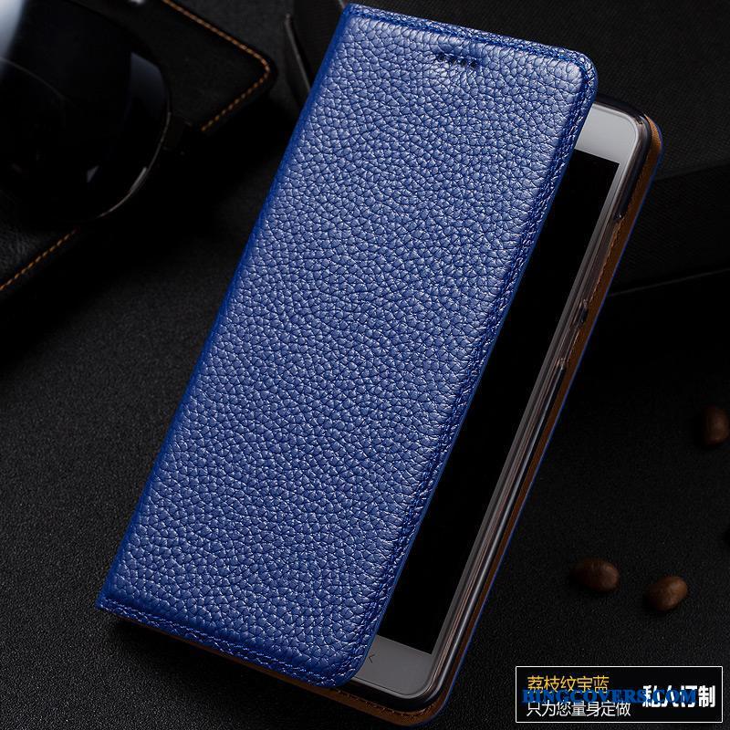 Samsung Galaxy S6 Edge Lædertaske Telefon Etui Sort Ægte Læder Beskyttelse Mobiltelefon Stjerne