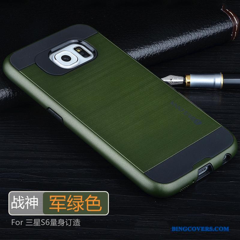 Samsung Galaxy S6 Edge + Mobiltelefon Anti-fald Silikone Telefon Etui Stjerne Cover Mørkegrøn