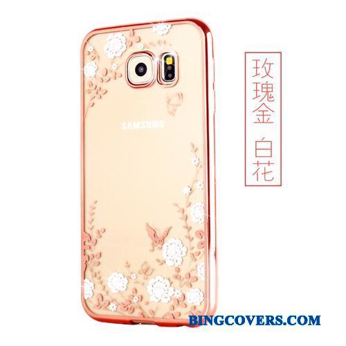 Samsung Galaxy S6 Edge Silikone Blød Stjerne Mobiltelefon Etui Rød Support