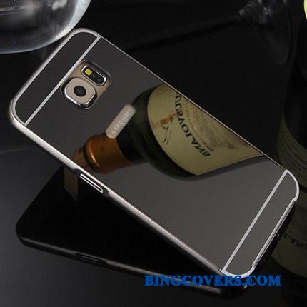 Samsung Galaxy S6 Edge Sølv Metal Bagdæksel Stjerne Alt Inklusive Telefon Etui Ramme