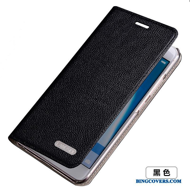 Samsung Galaxy S6 Edge Telefon Etui Tynd Anti-fald Lyserød Lædertaske Mobiltelefon Ægte Læder