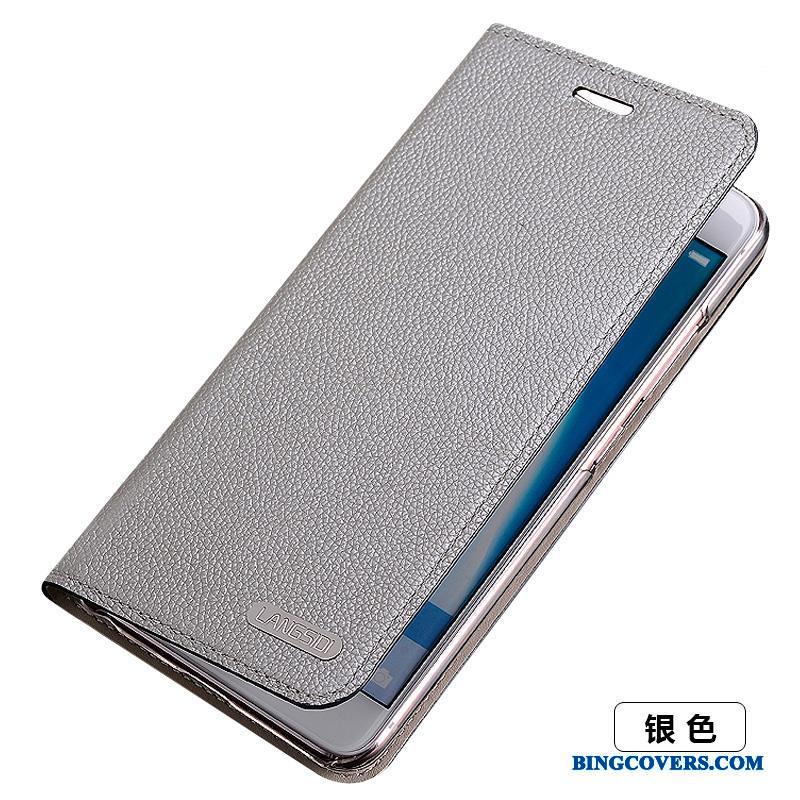 Samsung Galaxy S6 Edge Telefon Etui Tynd Anti-fald Lyserød Lædertaske Mobiltelefon Ægte Læder